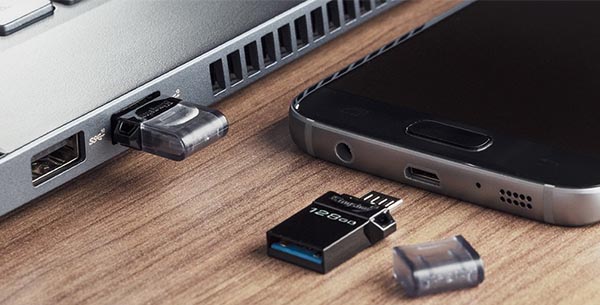 استفاده از مبدل OTG و فلش مموری