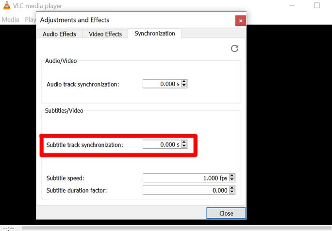 تنظیم زیرنویس از طریق تنظیمات VLC Player